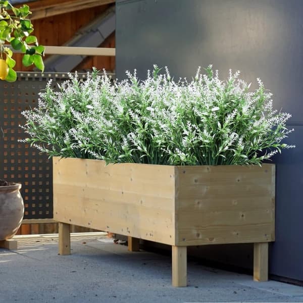 OBOSOE 20-pak kunstige blomster udendørs UV-resistente – kunstige planter og plastplanter til haveindretning