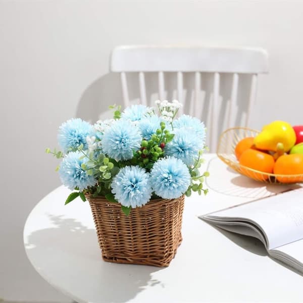Lollanda 12-pak kunstige hortensiaer – realistiske blomsterbuketter til hjem, have og festdekoration