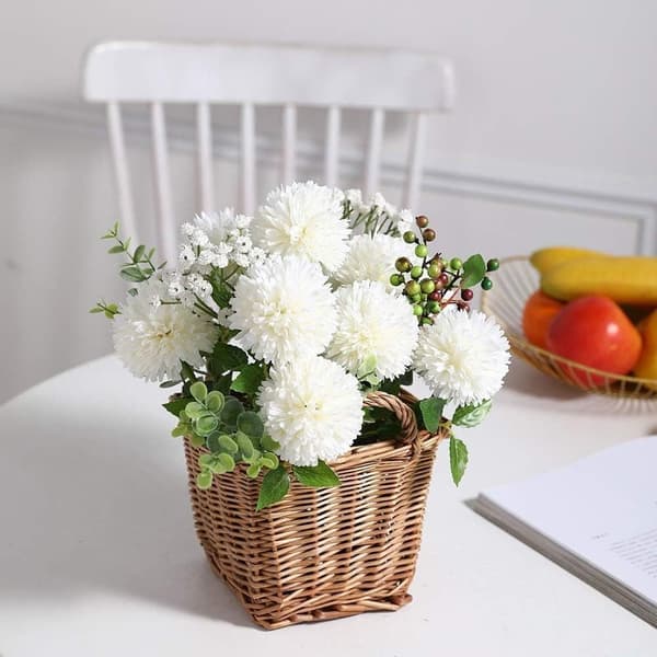 Lollanda 12-pak kunstige hortensiaer – realistiske blomsterbuketter til hjem, have og festdekoration