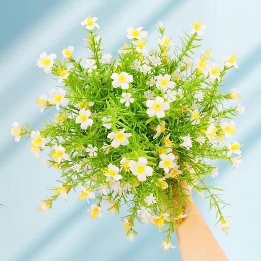 Lollanda kunstige blomster 6 stk, kunstige blomster – vejrbestandige, formbare, dekoration - naturtro blomster til have- og boligindretning