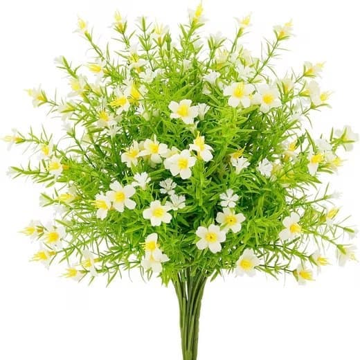 Lollanda kunstige blomster 6 stk, kunstige blomster – vejrbestandige, formbare, dekoration - naturtro blomster til have- og boligindretning