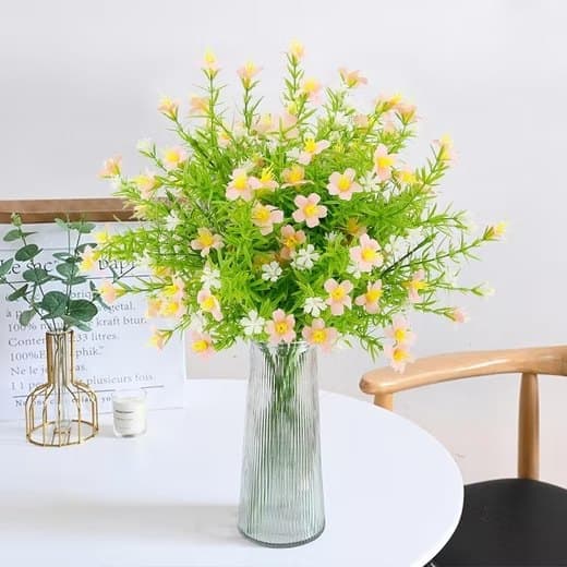 Lollanda kunstige blomster 6 stk, kunstige blomster – vejrbestandige, formbare, dekoration - naturtro blomster til have- og boligindretning