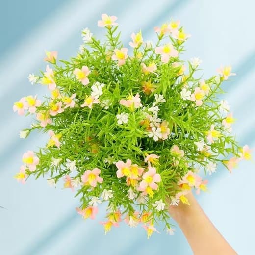 Lollanda kunstige blomster 6 stk, kunstige blomster – vejrbestandige, formbare, dekoration - naturtro blomster til have- og boligindretning