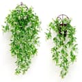 Miniatyrbillede 2 af 8: Lollanda Kunstig Vedbend 2 stk, Hængende kunstige blomster – 74 cm, Vejrbestandig, Formbar, Vejrbestandig Dekoration, Naturtro blomster til T