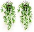 Miniatyrbillede 1 af 8: Lollanda Kunstig Vedbend 2 stk, Hængende kunstige blomster – 74 cm, Vejrbestandig, Formbar, Vejrbestandig Dekoration, Naturtro blomster til T