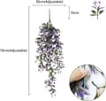 Miniatyrbillede 3 af 8: Lollanda Kunstig Vedbend 2 stk, Hængende kunstige blomster – 74 cm, Vejrbestandig, Formbar, Vejrbestandig Dekoration, Naturtro blomster til T