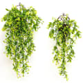 Miniatyrbillede 2 af 8: Lollanda Kunstig Vedbend 2 stk, Hængende kunstige blomster – 74 cm, Vejrbestandig, Formbar, Vejrbestandig Dekoration, Naturtro blomster til T