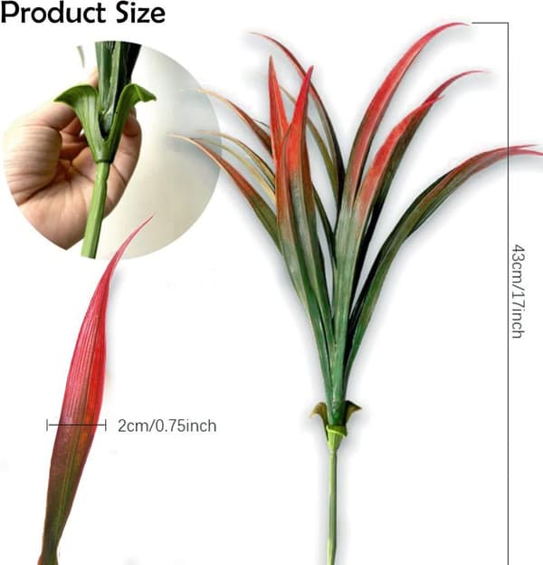 OBOSOE 16 stk kunstige blomster og kunstige planter UV-resistente til have- og vinduesdekoration