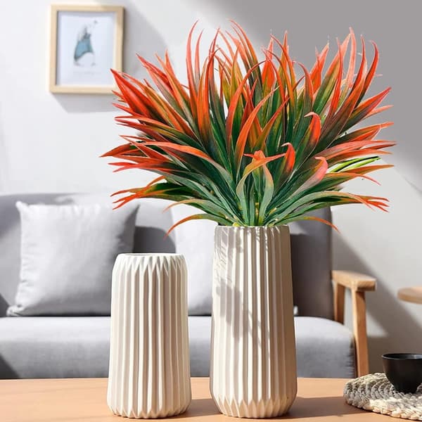 OBOSOE 16 stk kunstige blomster og kunstige planter UV-resistente til have- og vinduesdekoration