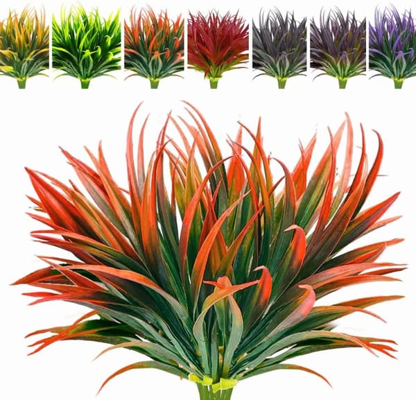 OBOSOE 16 stk kunstige blomster og kunstige planter UV-resistente til have- og vinduesdekoration