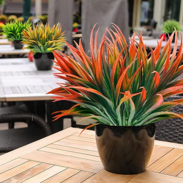 OBOSOE 16 stk kunstige blomster og kunstige planter UV-resistente til have- og vinduesdekoration