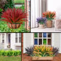 Miniatyrbillede 5 af 7: OBOSOE 16 stk kunstige blomster og kunstige planter UV-resistente til have- og vinduesdekoration