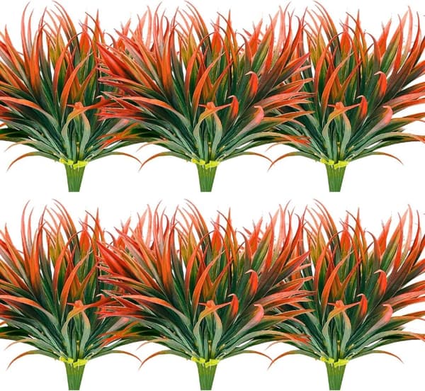 OBOSOE 16 stk kunstige blomster og kunstige planter UV-resistente til have- og vinduesdekoration