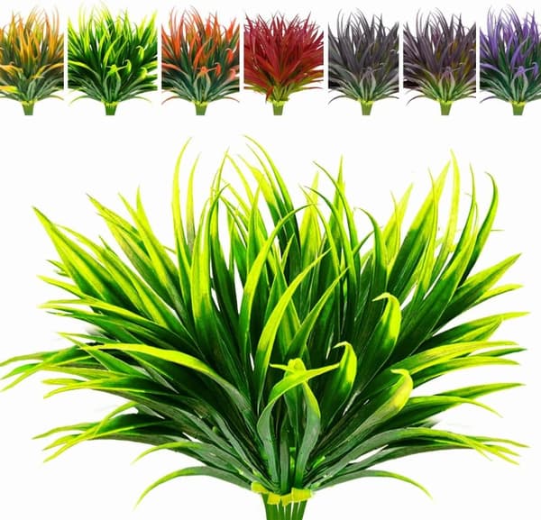 OBOSOE 16 stk kunstige blomster og kunstige planter UV-resistente til have- og vinduesdekoration