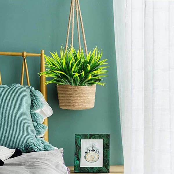 OBOSOE 16 stk kunstige blomster og kunstige planter UV-resistente til have- og vinduesdekoration