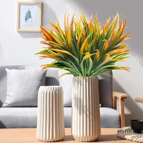 OBOSOE 16 stk kunstige blomster og kunstige planter UV-resistente til have- og vinduesdekoration