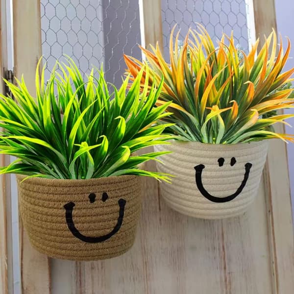 OBOSOE 16 stk kunstige blomster og kunstige planter UV-resistente til have- og vinduesdekoration