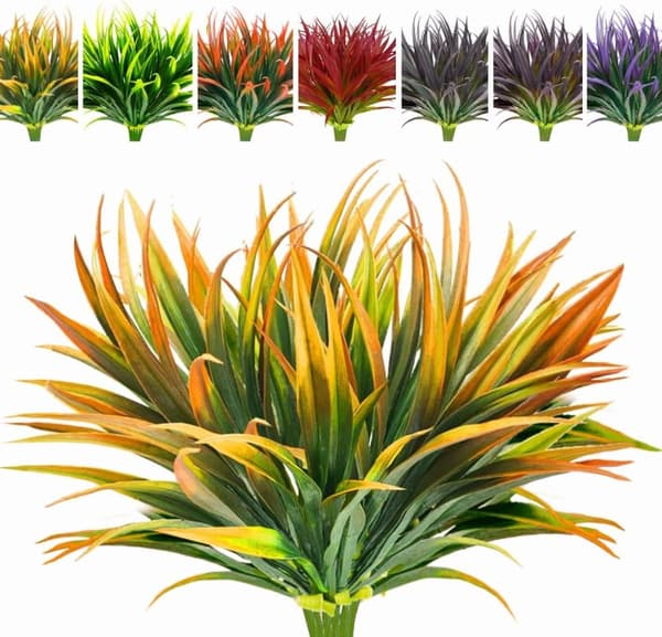 OBOSOE 16 stk kunstige blomster og kunstige planter UV-resistente til have- og vinduesdekoration