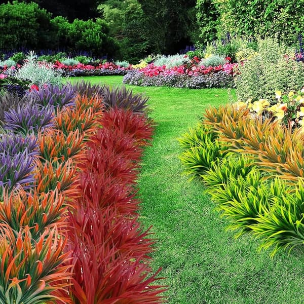OBOSOE 16 stk kunstige blomster og kunstige planter UV-resistente til have- og vinduesdekoration