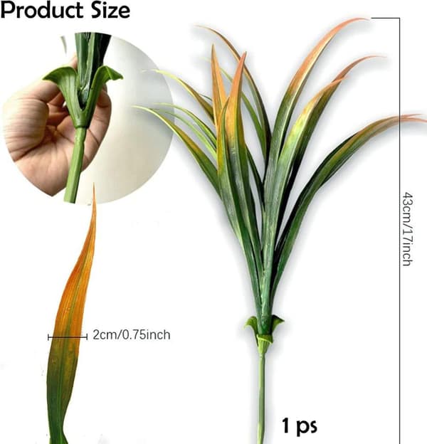 OBOSOE 16 stk kunstige blomster og kunstige planter UV-resistente til have- og vinduesdekoration