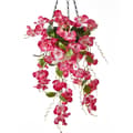 Miniatyrbillede 2 af 6: OBOSOE 2 stk kunstige blomster hængende hibiscus imiterede blomster UV-resistente til udendørs og indendørs dekoration