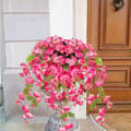 Miniatyrbillede 4 af 6: OBOSOE 2 stk kunstige blomster hængende hibiscus imiterede blomster UV-resistente til udendørs og indendørs dekoration
