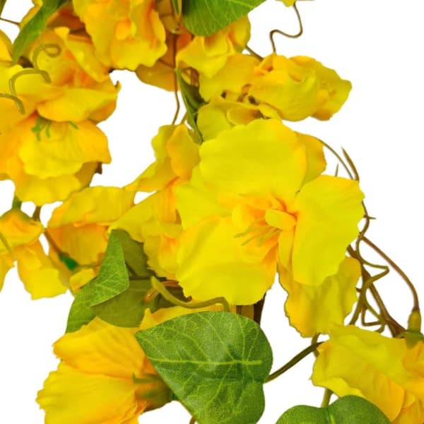 OBOSOE 2 stk kunstige blomster hængende hibiscus imiterede blomster UV-resistente til udendørs og indendørs dekoration