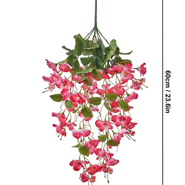 OBOSOE 2 stk kunstige blomster hængende hibiscus imiterede blomster UV-resistente til udendørs og indendørs dekoration