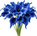 Miniatyrbillede 1 af 7: OBOSOE 20 stængler kunstige calla liljer falske blomster til bryllupsbuket og boligindretning