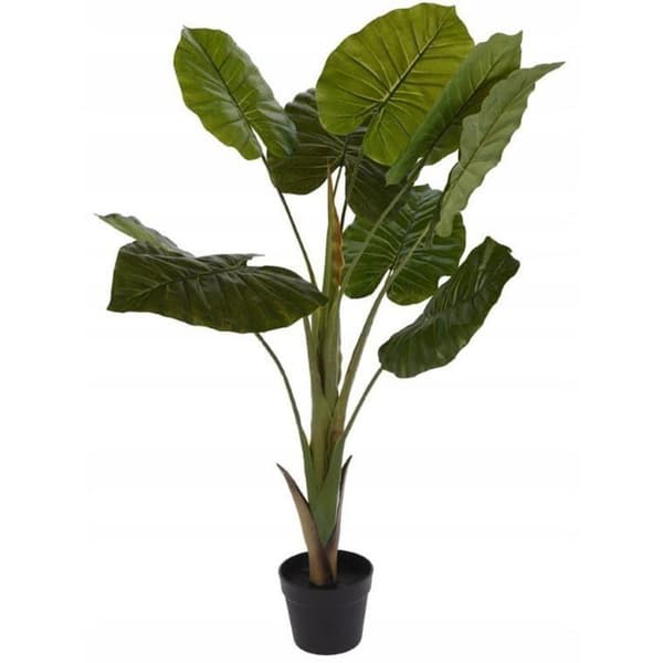 Fleur-plante artificiell - torkad blomma Beliani Konstgjord växt i kruka ALOCASIA WENTII, hög, 110 cm