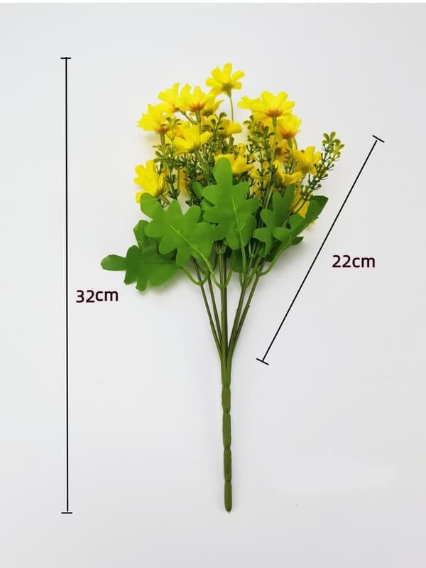 Lollanda 8-Pack Konstgjorda Blombuketter – Realistiska Prästkragar För Hem Och Dekoration