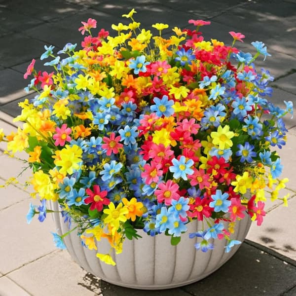Lollanda 8-Pack Konstgjorda Blombuketter – Realistiska Prästkragar För Hem Och Dekoration
