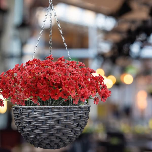 Lollanda Konstgjorda blommor, UV-beständig, underhållsfri, vattentålig, långvarig, elegant, dekorativ, för balkong, trädgård, fester