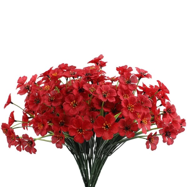 Lollanda Konstgjorda blommor, UV-beständig, underhållsfri, vattentålig, långvarig, elegant, dekorativ, för balkong, trädgård, fester