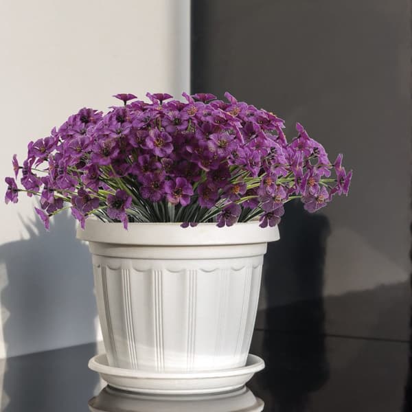 Lollanda Konstgjorda blommor, UV-beständig, underhållsfri, vattentålig, långvarig, elegant, dekorativ, för balkong, trädgård, fester