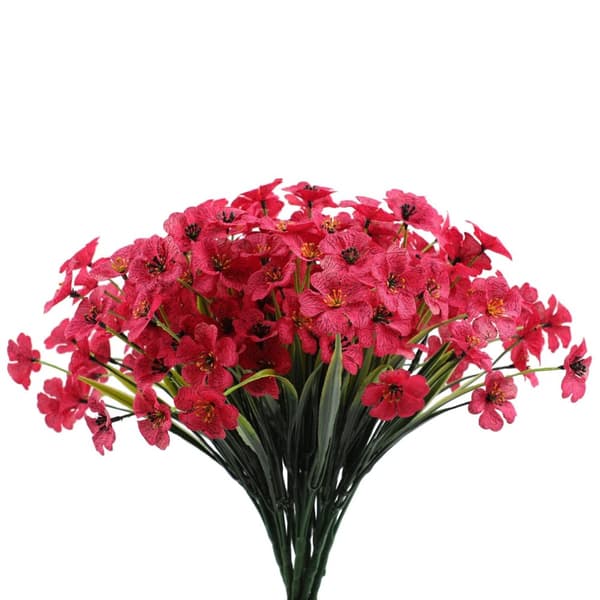 Lollanda Konstgjorda blommor, UV-beständig, underhållsfri, vattentålig, långvarig, elegant, dekorativ, för balkong, trädgård, fester