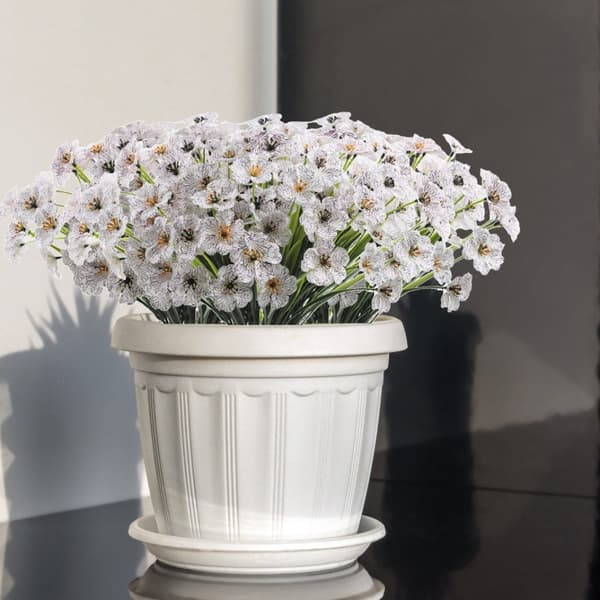 Lollanda Konstgjorda blommor, UV-beständig, underhållsfri, vattentålig, långvarig, elegant, dekorativ, för balkong, trädgård, fester