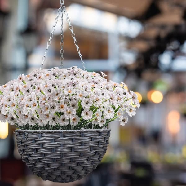 Lollanda Konstgjorda blommor, UV-beständig, underhållsfri, vattentålig, långvarig, elegant, dekorativ, för balkong, trädgård, fester