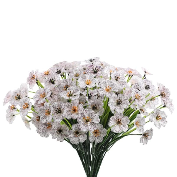 Lollanda Konstgjorda blommor, UV-beständig, underhållsfri, vattentålig, långvarig, elegant, dekorativ, för balkong, trädgård, fester