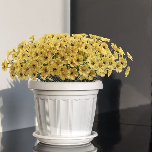 Lollanda Konstgjorda blommor, UV-beständig, underhållsfri, vattentålig, långvarig, elegant, dekorativ, för balkong, trädgård, fester