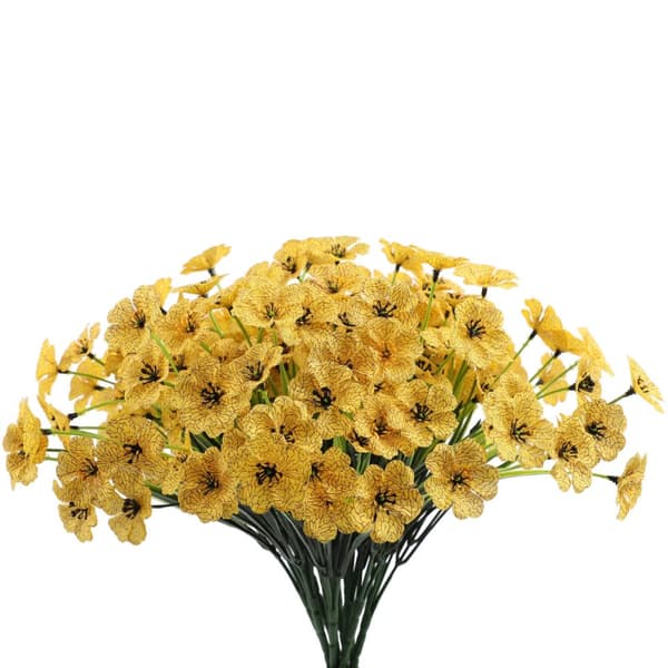 Lollanda Konstgjorda blommor, UV-beständig, underhållsfri, vattentålig, långvarig, elegant, dekorativ, för balkong, trädgård, fester