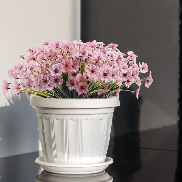 Lollanda Konstgjorda blommor, UV-beständig, underhållsfri, vattentålig, långvarig, elegant, dekorativ, för balkong, trädgård, fester