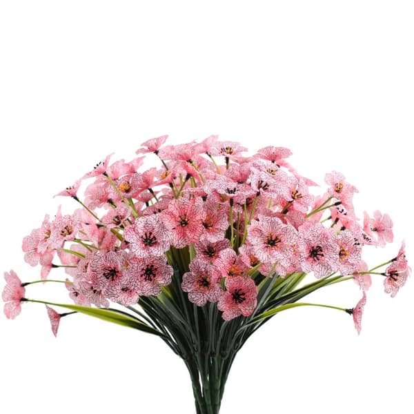 Lollanda Konstgjorda blommor, UV-beständig, underhållsfri, vattentålig, långvarig, elegant, dekorativ, för balkong, trädgård, fester Rosa