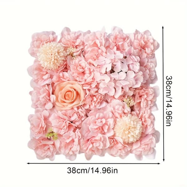 OBOSOE kunstige blomster 6 St. 3D baggrund vægdekoration - perfekt til bryllupper, fester, scene og terrasse