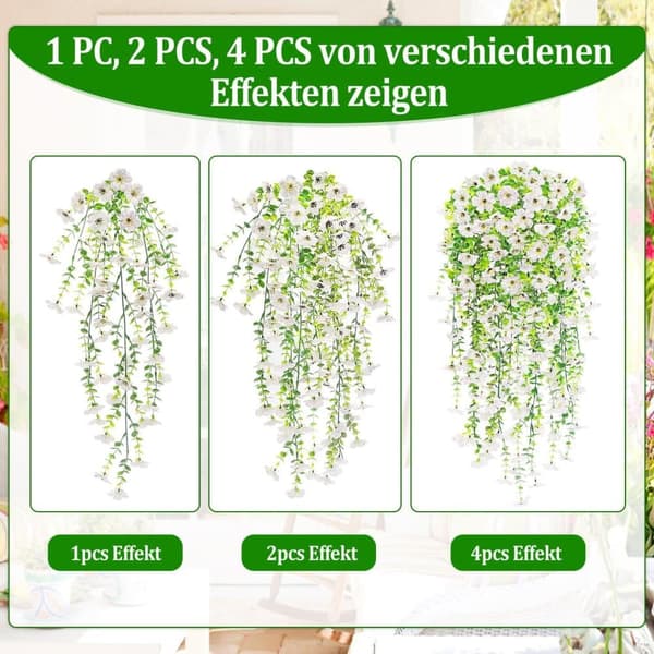 Lollanda Konstgjord Blombukett – Hängande Violbukett, Väggdekoration med Realistiska Växter
