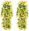 Miniatyrbillede 1 af 6: Lollanda Kunstige Vedhænge Blomster 2-pak, Vedbend Guirlande – UV-bestandig, Flerfarvet, 80cm Indretning