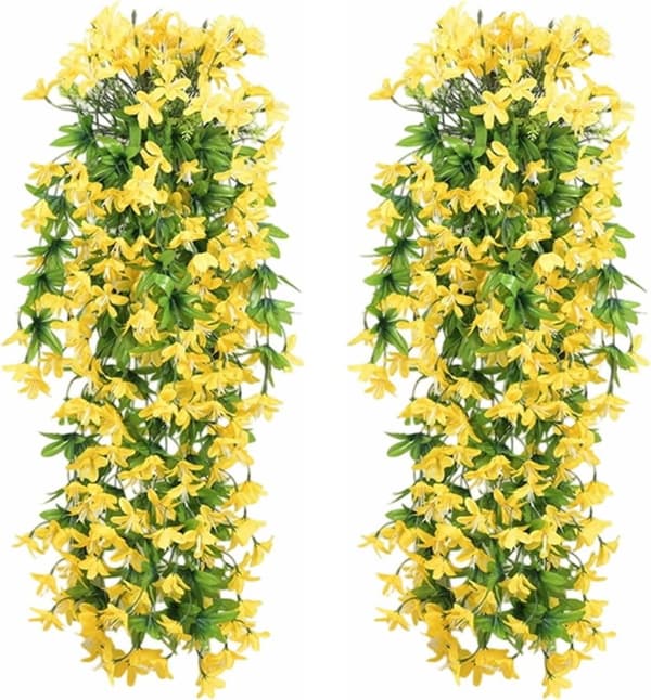 Lollanda Kunstige Vedhænge Blomster 2-pak, Vedbend Guirlande – UV-bestandig, Flerfarvet, 80cm Indretning