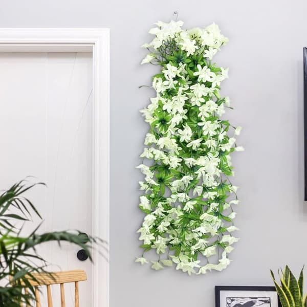 Lollanda Kunstige Vedhænge Blomster 2-pak, Vedbend Guirlande – UV-bestandig, Flerfarvet, 80cm Indretning