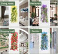 Miniatyrbillede 5 af 6: Lollanda Kunstige Vedhænge Blomster 2-pak, Vedbend Guirlande – UV-bestandig, Flerfarvet, 80cm Indretning