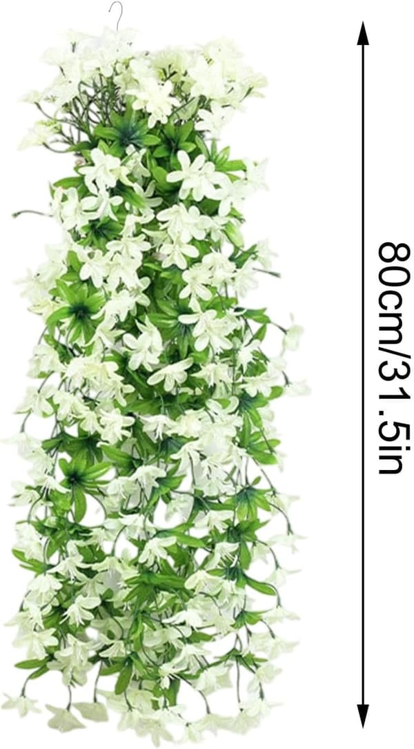 Lollanda Kunstige Vedhænge Blomster 2-pak, Vedbend Guirlande – UV-bestandig, Flerfarvet, 80cm Indretning